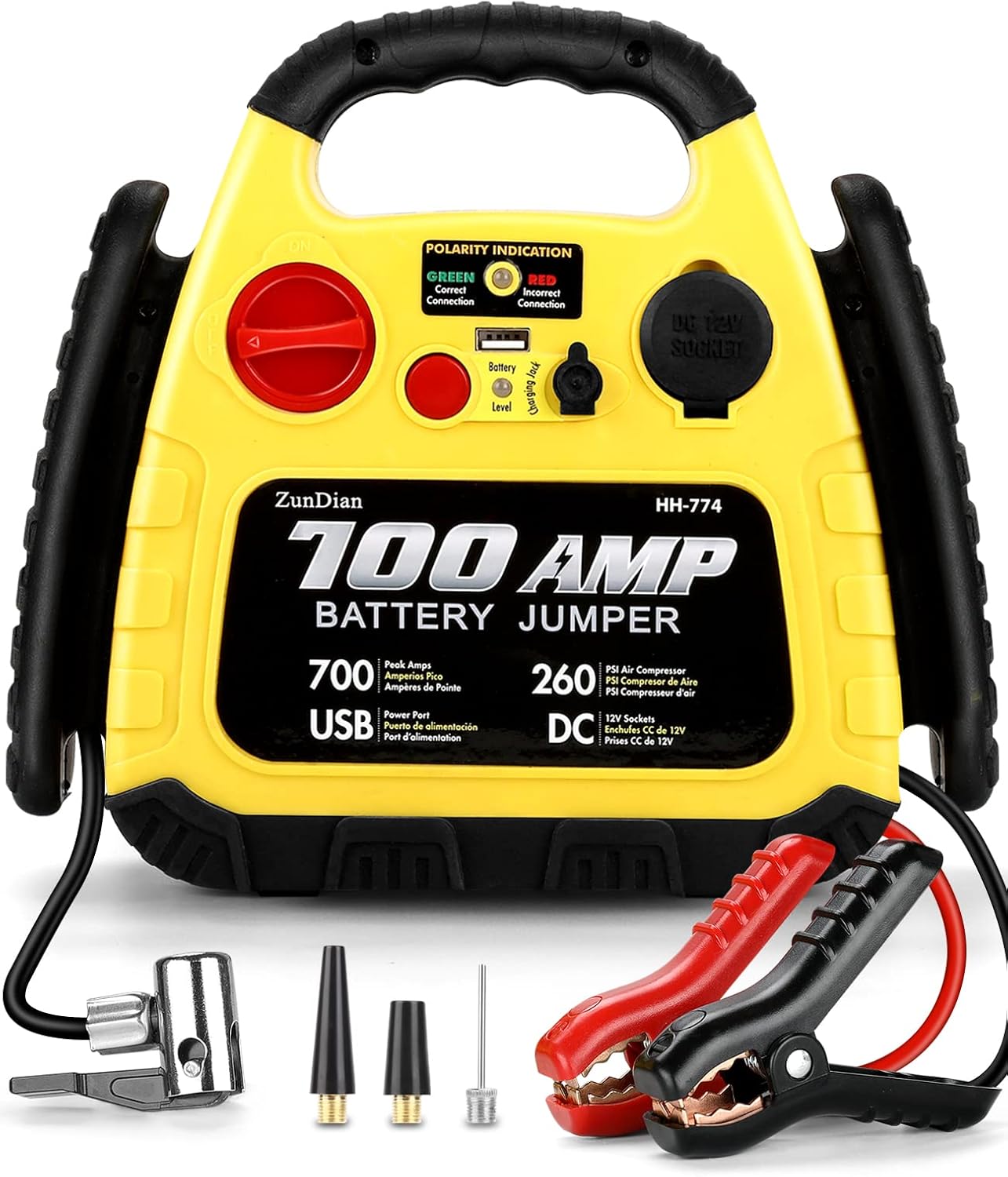 ZunDian 1000A Jump Starter: 4-in-1 Car Battery Booster