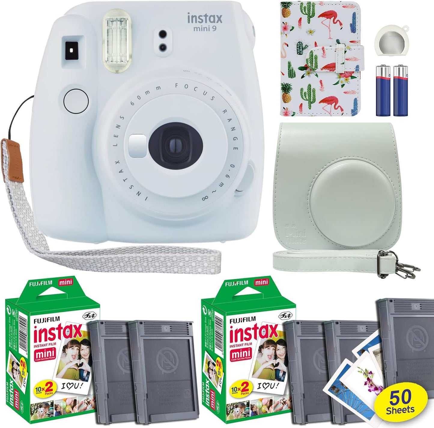 Fujifilm Instax Mini 9 Smokey White Instant Camera Bundle Review