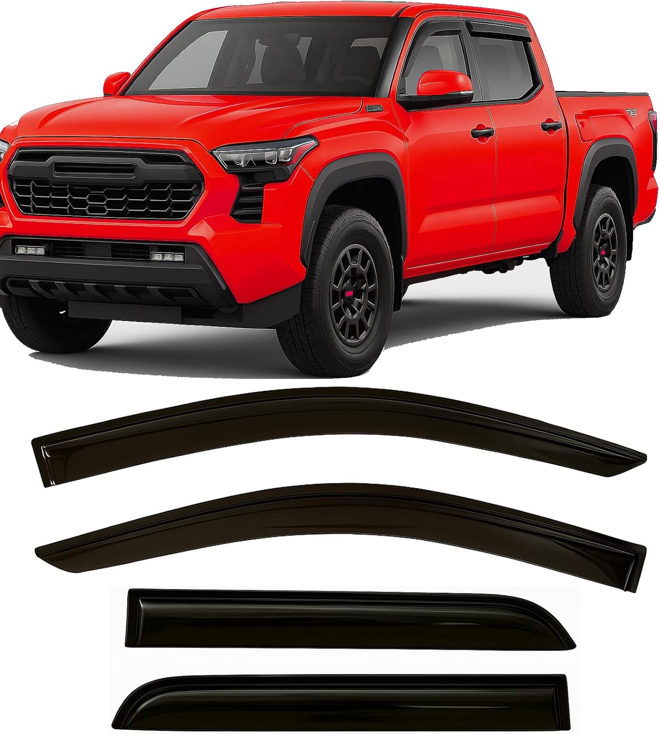 2024-2025 Tape on Rain Guards for Toyota Tacoma Double Cab
