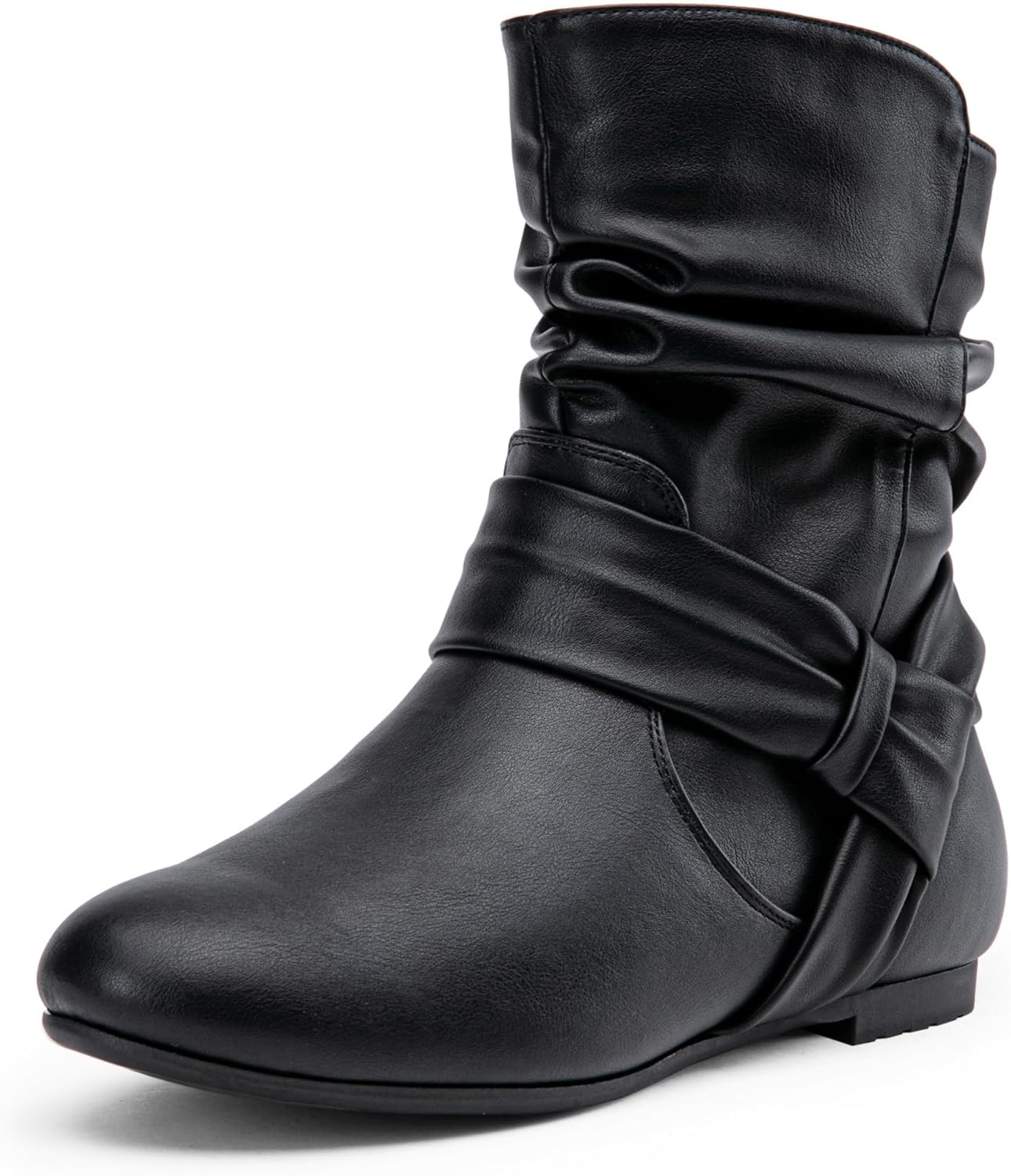 Vepose Women's Slouch Ankle Flat Boots with Stylish Design