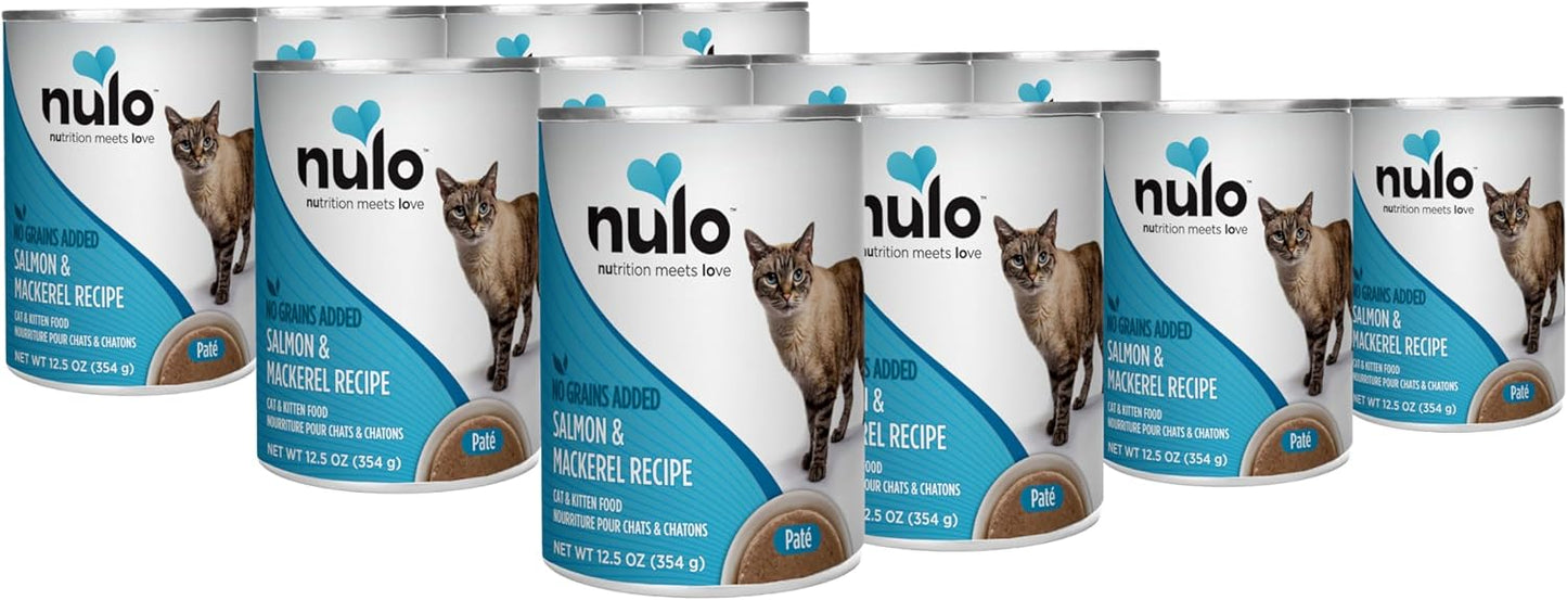 Nulo Salmon & Mackerel Recipe Pate Wet Cat Food for Healthy Cats