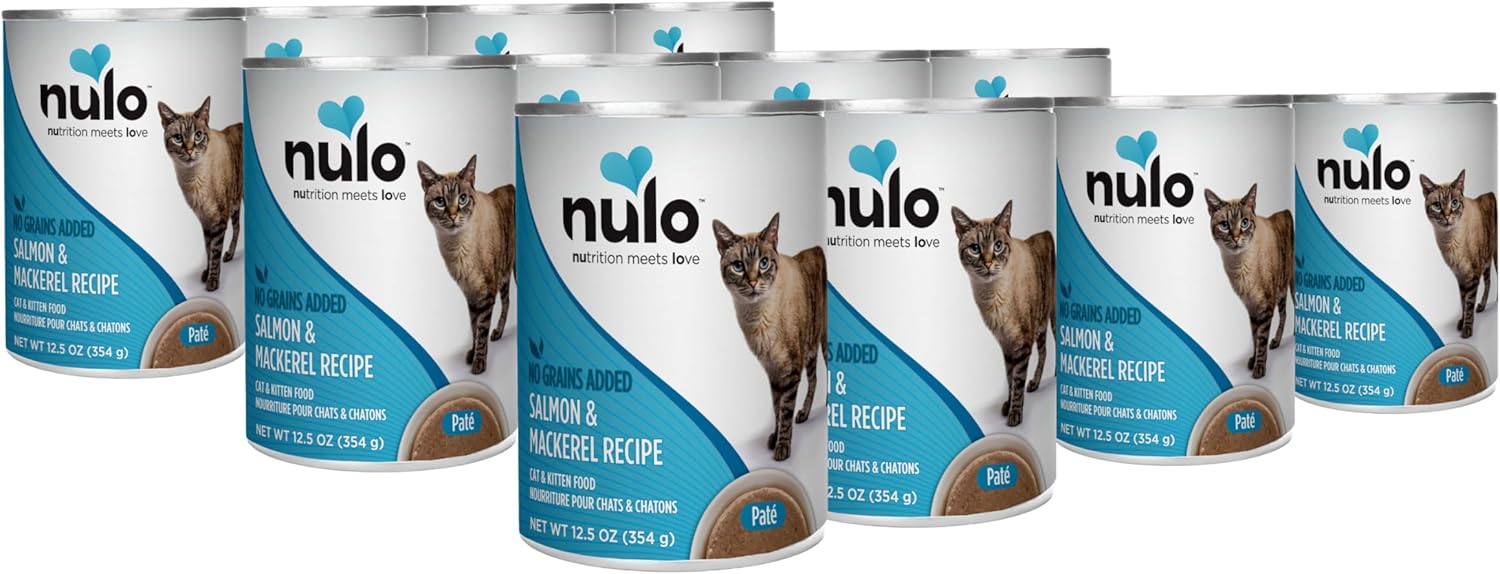 Nulo Salmon & Mackerel Recipe Pate Wet Cat Food for Healthy Cats