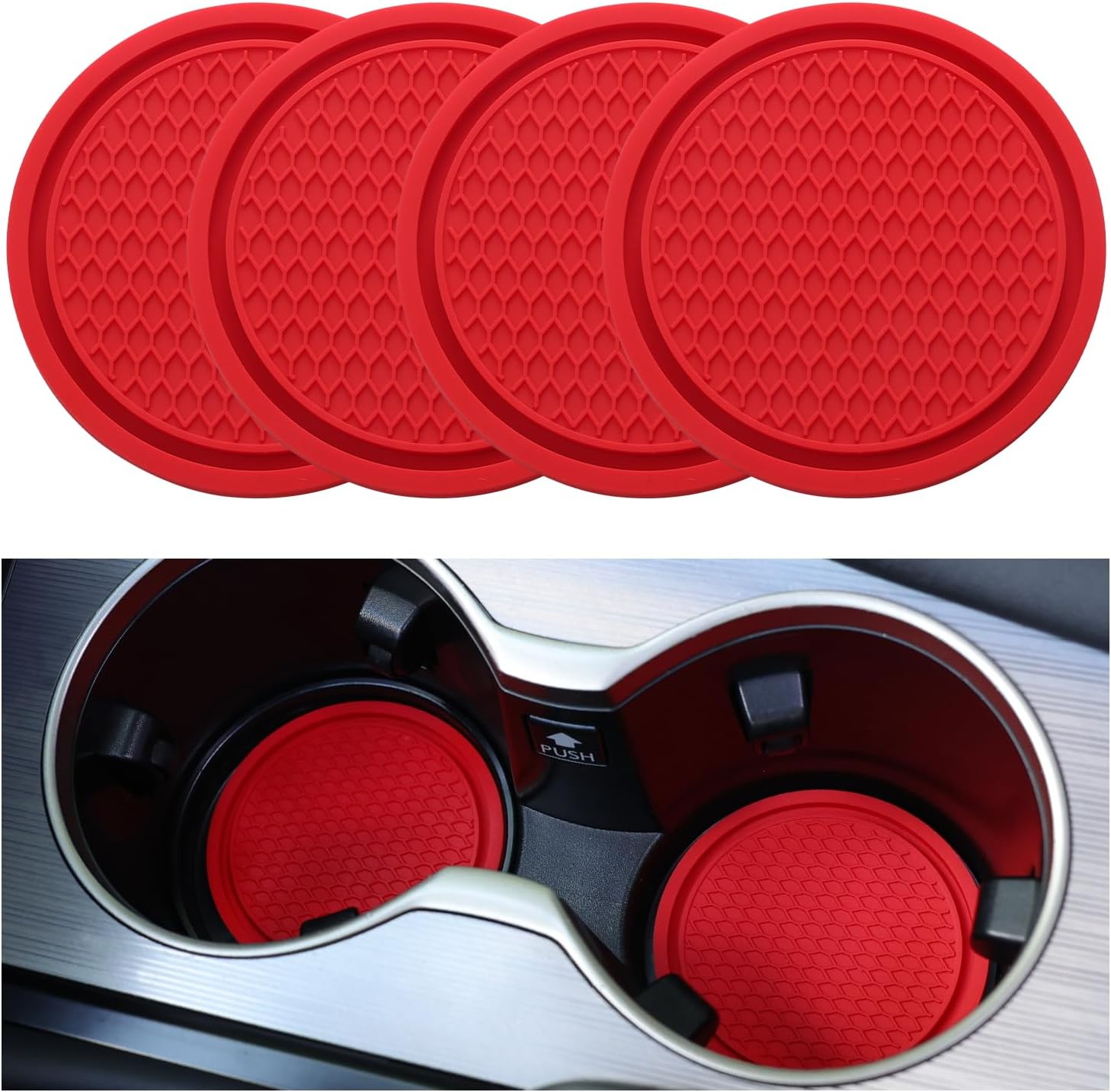 SINGARO Universal Non-Slip Cup Coasters - Set of 4