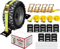 Vehicle Wheel Chock Tie Down Kit 4500lb Break Strength - Heavy Duty