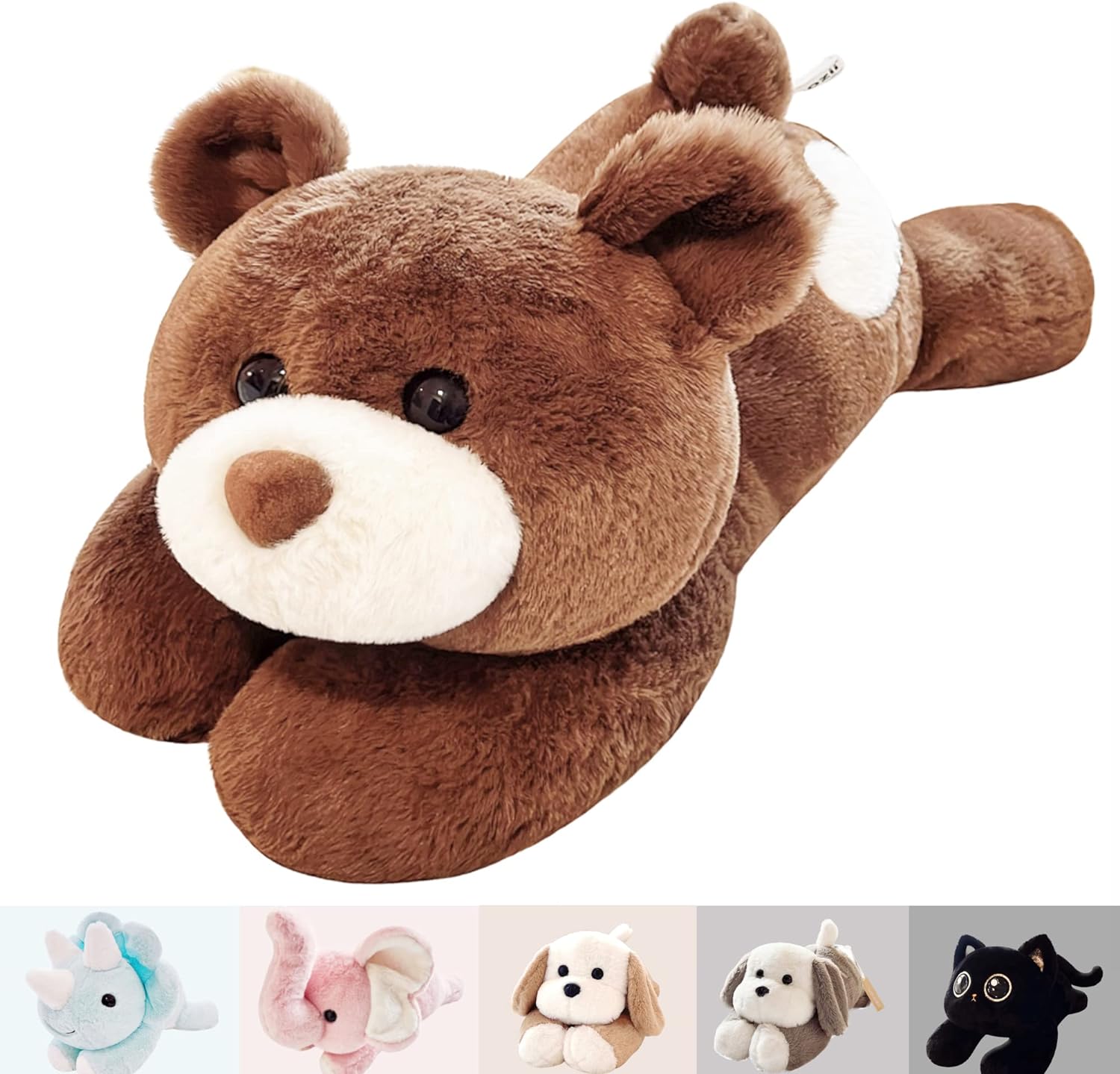 20 Brown Bear Weighted Plush | Heatable, Cuddly, Comforting Toy| uoozii | 35 characters