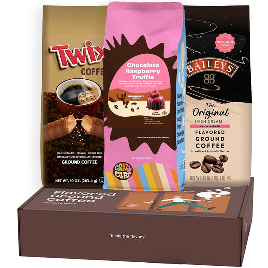 Perfect Samplers Flavored Ground Coffee Gift Box Variety Pack