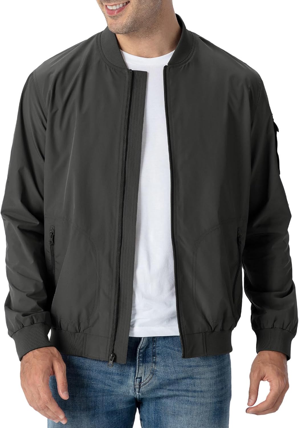 Rdruko Men's Lightweight Bomber Jacket for Stylish Comfort