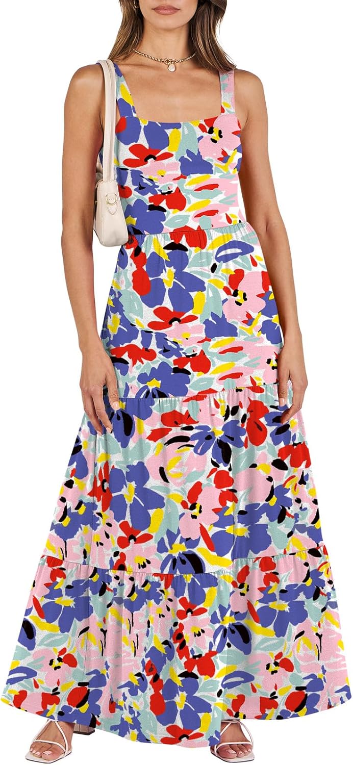 ANRABESS Women's Summer Casual Maxi Beach Vacation Dress