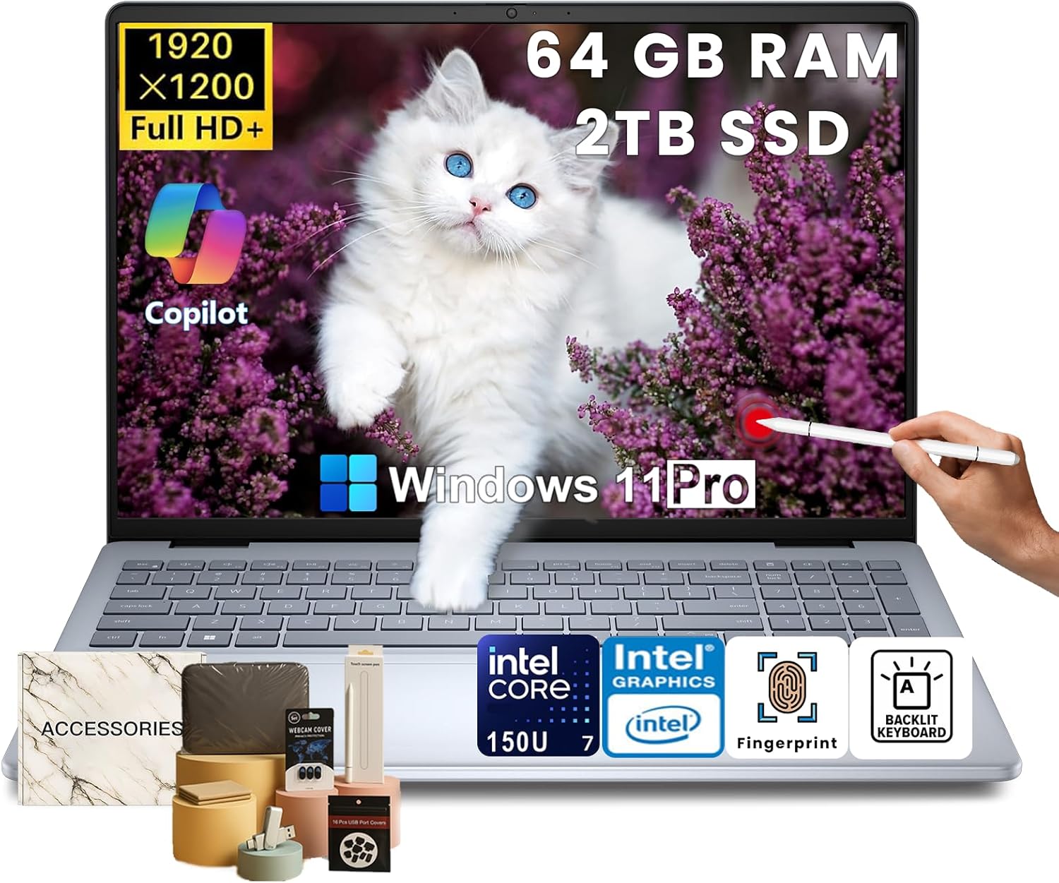 Dell 16-Inch Touchscreen Laptop with Intel Core 7 Performance