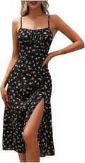 Summer Polka Dot Spaghetti Strap Mini Dress - Flowy Boho Sundress