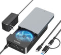 Dual-Bay Offline NVMe M.2 SSD Enclosure USB4 40Gbps - Clone & Fan