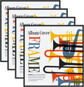 Record Album Frame 12.5x12.5 Metal Frame Set of 4 - Polished