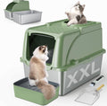 Stainless Steel Litter Box XXL Large Metal Cat Litter Box - Leak Proof
