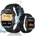 Smart BP Watch for Men, High-Res Fitness Tracker, IP68 Waterproof, Black