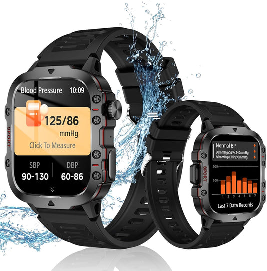 Blood Pressure Watch with 1.96 in Touch Screen for Fitness Tracking