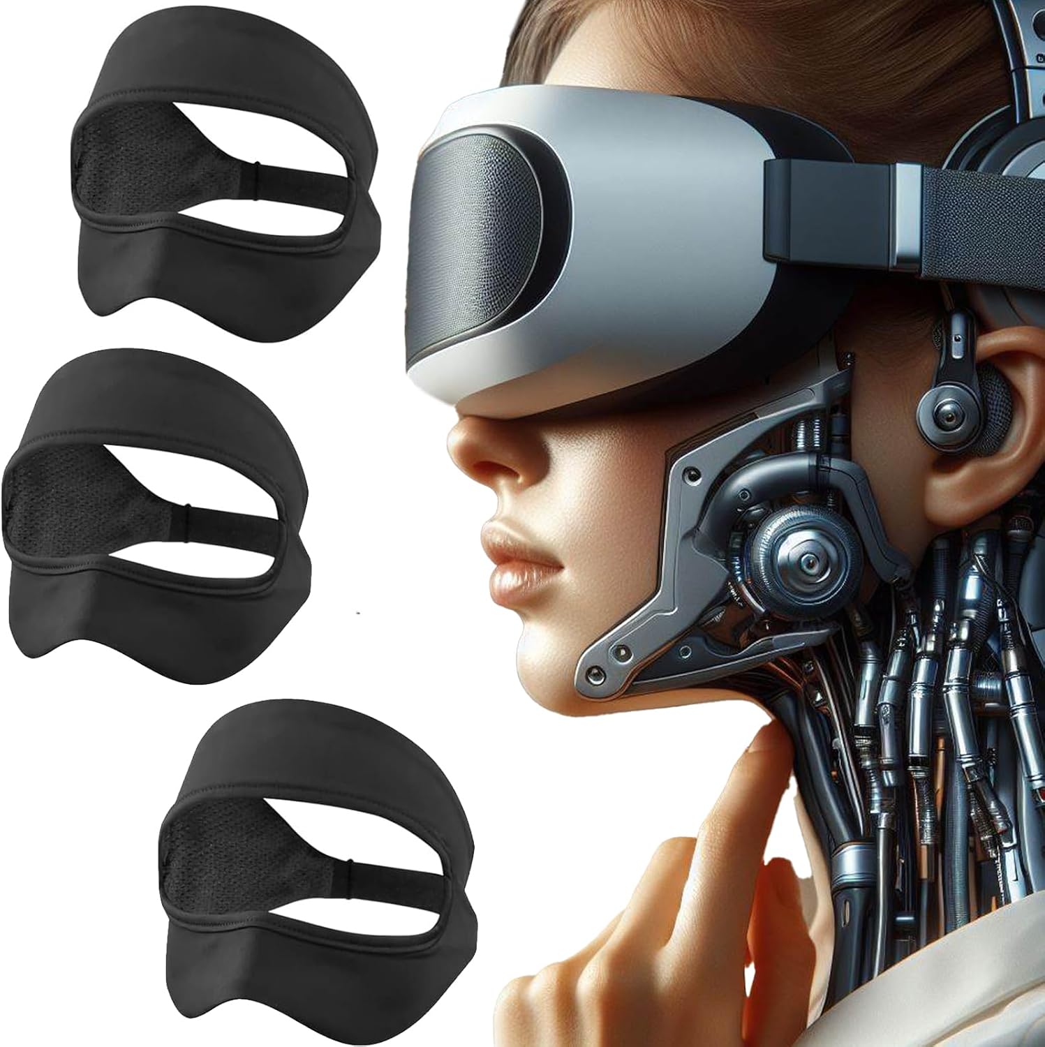Breathable VR Mask Cover 3-Pack - Enhance Gaming Comfort