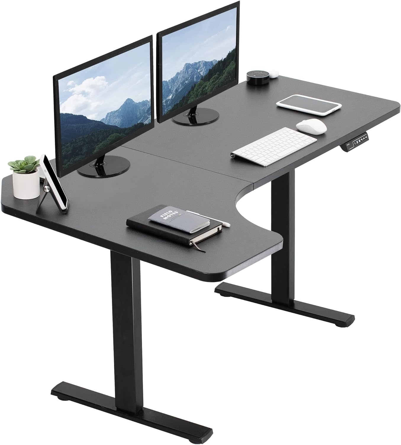 Expand Workspace with VIVO L-Shaped Standing Desk