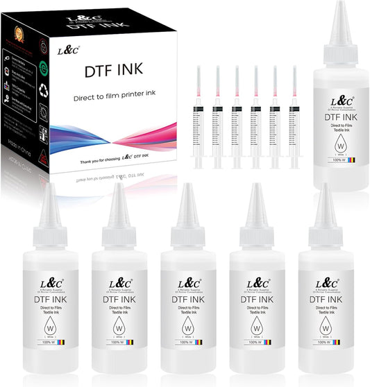 600ml White DTF Ink Refill - Vibrant Heat Transfer Printing