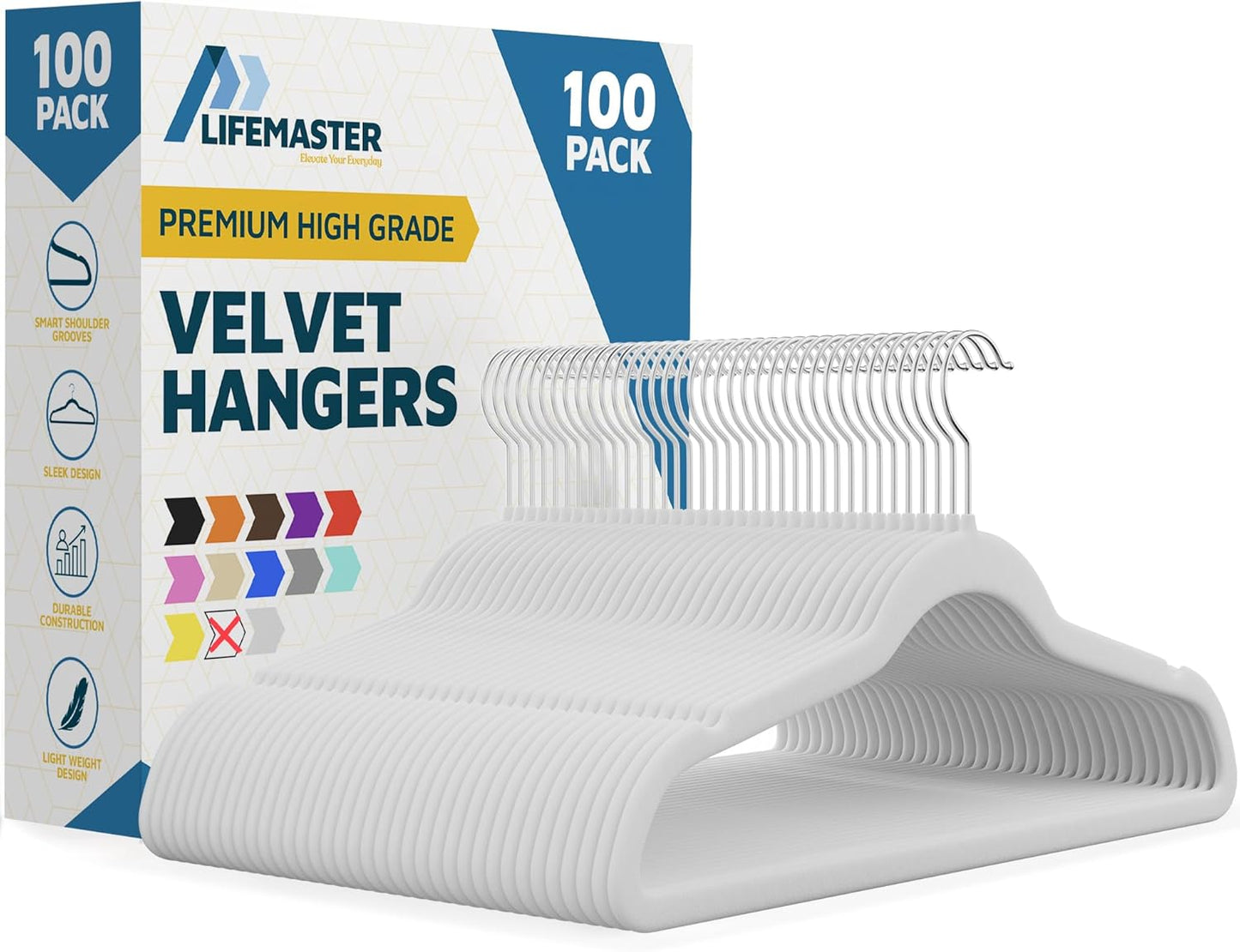 Velvet Clothes Hanger Set with 360 Degree Swivel Hook