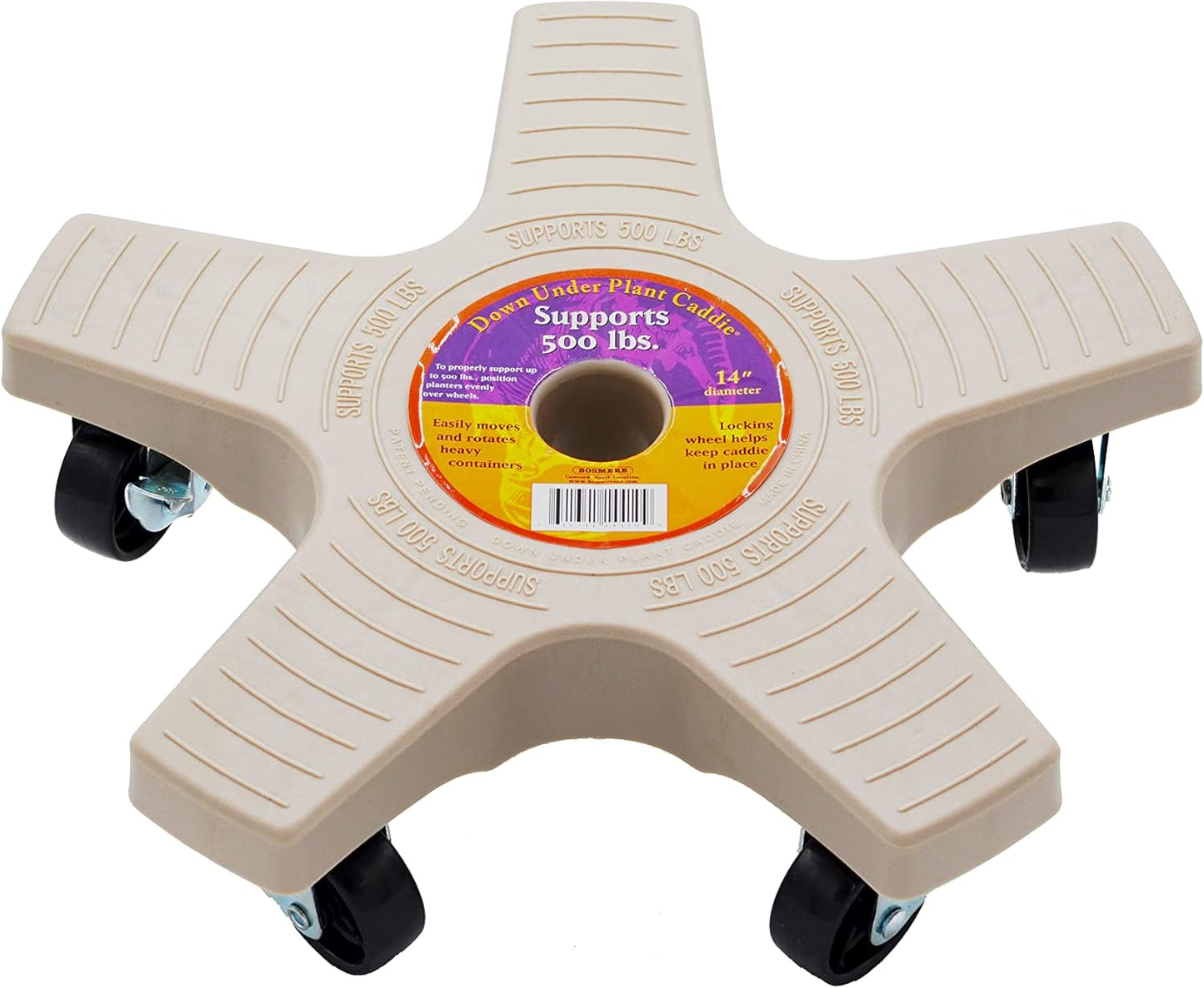 Bosmere 14in Plant Caddie - Heavy-Duty Rolling Plant Stand