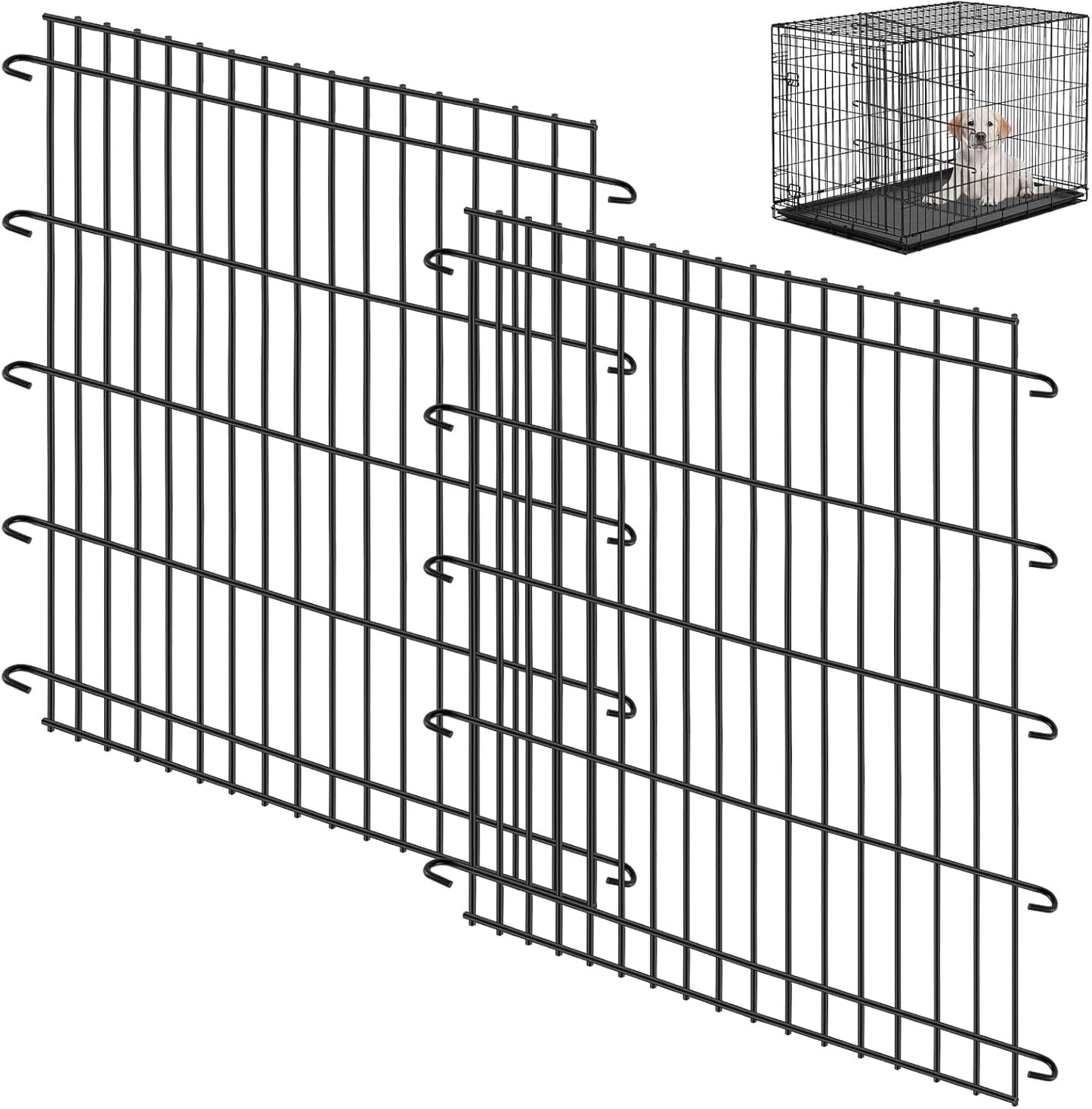 Tandefio Dog Crate Divider Panel for 42 Inch Crates - 2 Pcs