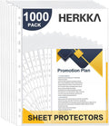 Sheet Protectors Heavy Duty 1000 Pack - Clear Top-Loading Page Sleeves