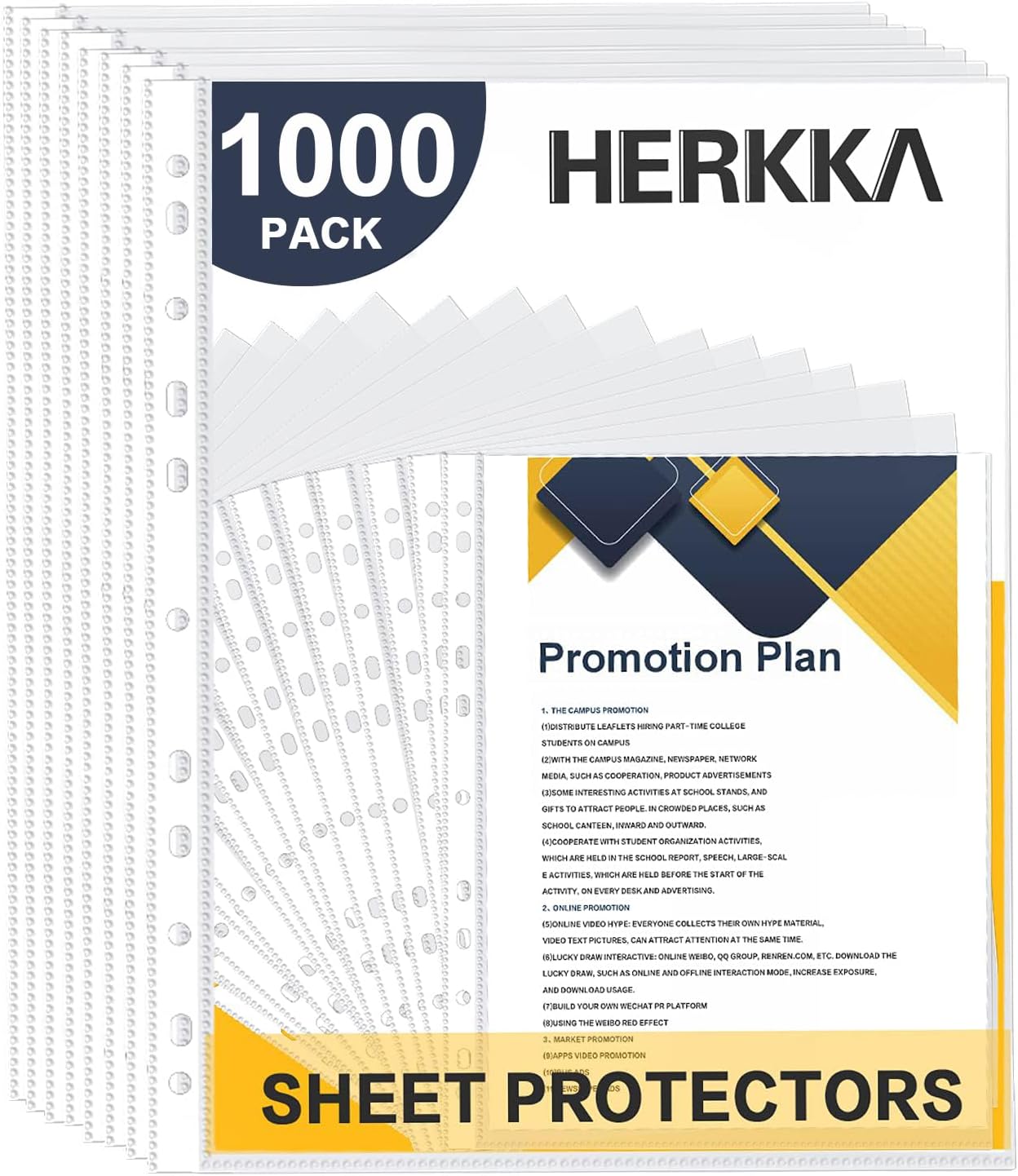 Heavy Duty Clear Plastic Page Protectors for 3 Ring Binders