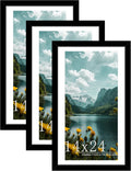 Picrit 14x24 Picture Frame 3 Pack - Flexible Mat or Full Poster Fit