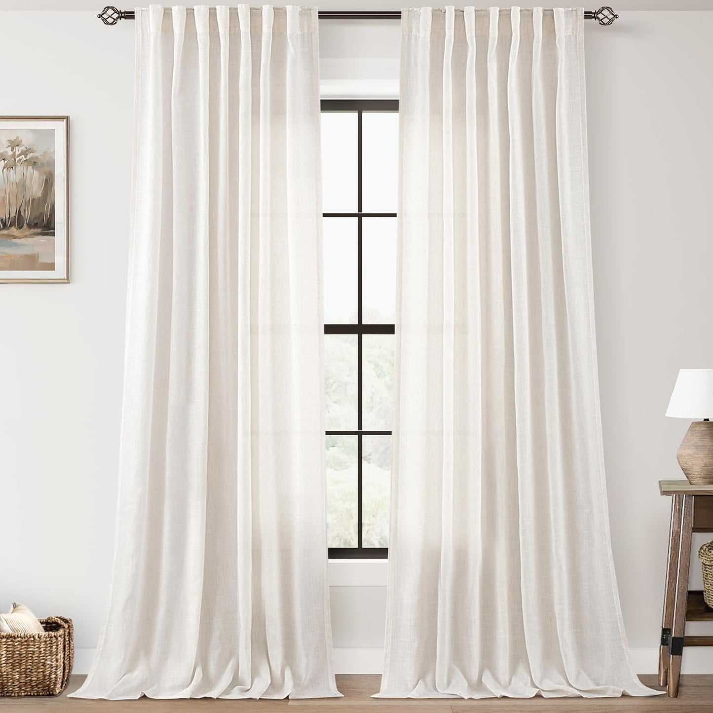 Extra Long 144 inch Curtains for Living Room with Rustic Charm