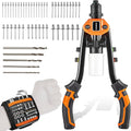 Professional Rivet Gun Kit with 5 Drill Bits & Magnetic Wristband