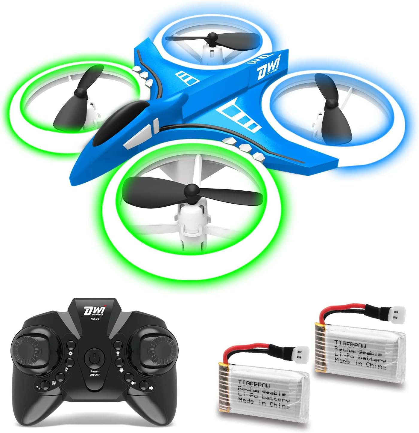Dwi Dowellin Mini Drone for Kids with LED Lights and Fun Features
