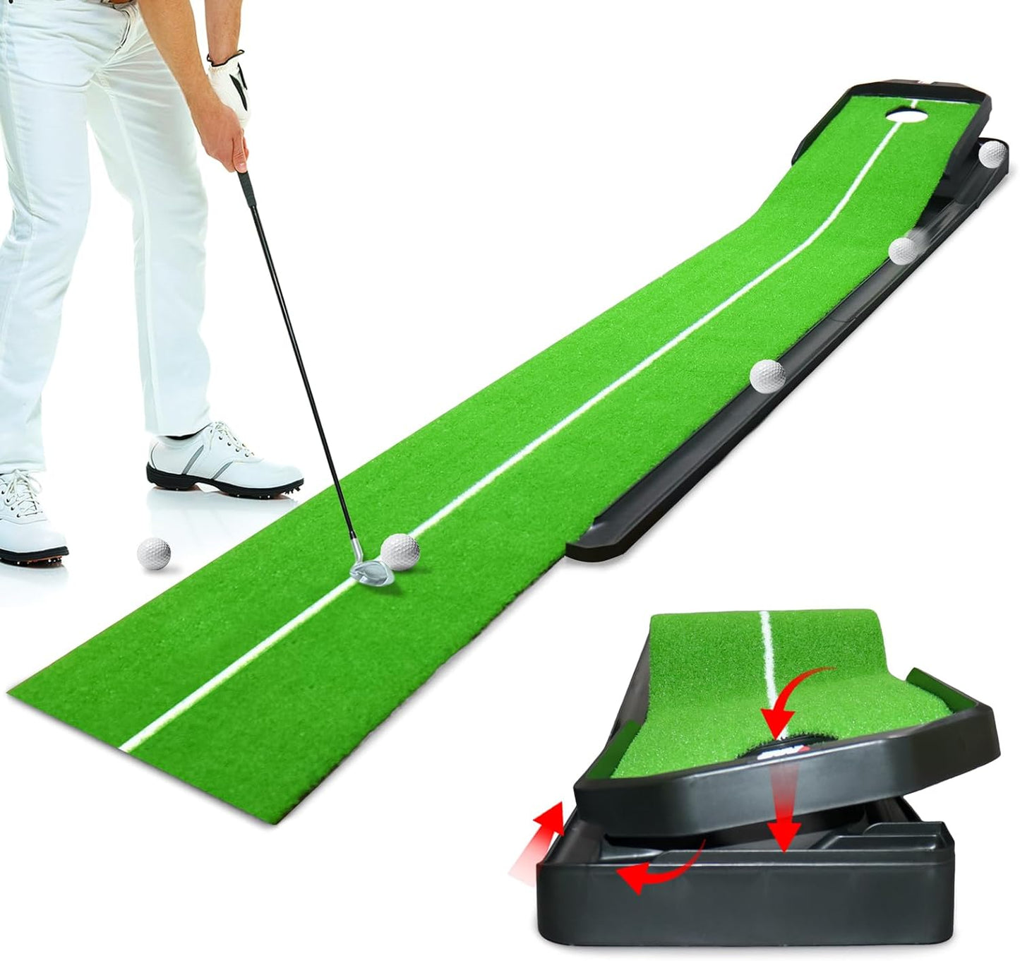 Dollox Adjustable Putting Green - Home Office Golf Practice