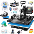 AKEYDIY Upgraded Heat Press Machine 8 in 1 Combo - Versatile DIY Heat