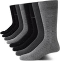 Calvin Klein Mens Dress Socks - Soft Cotton Blend Crew Socks