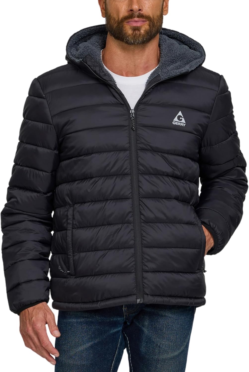 Gerry Puffer Jacket Men with Sherpa Lining for Winter Warmth