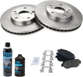 TRQ Front Brake Pad & Rotor Kit Ceramic Compatible with 2002-2006