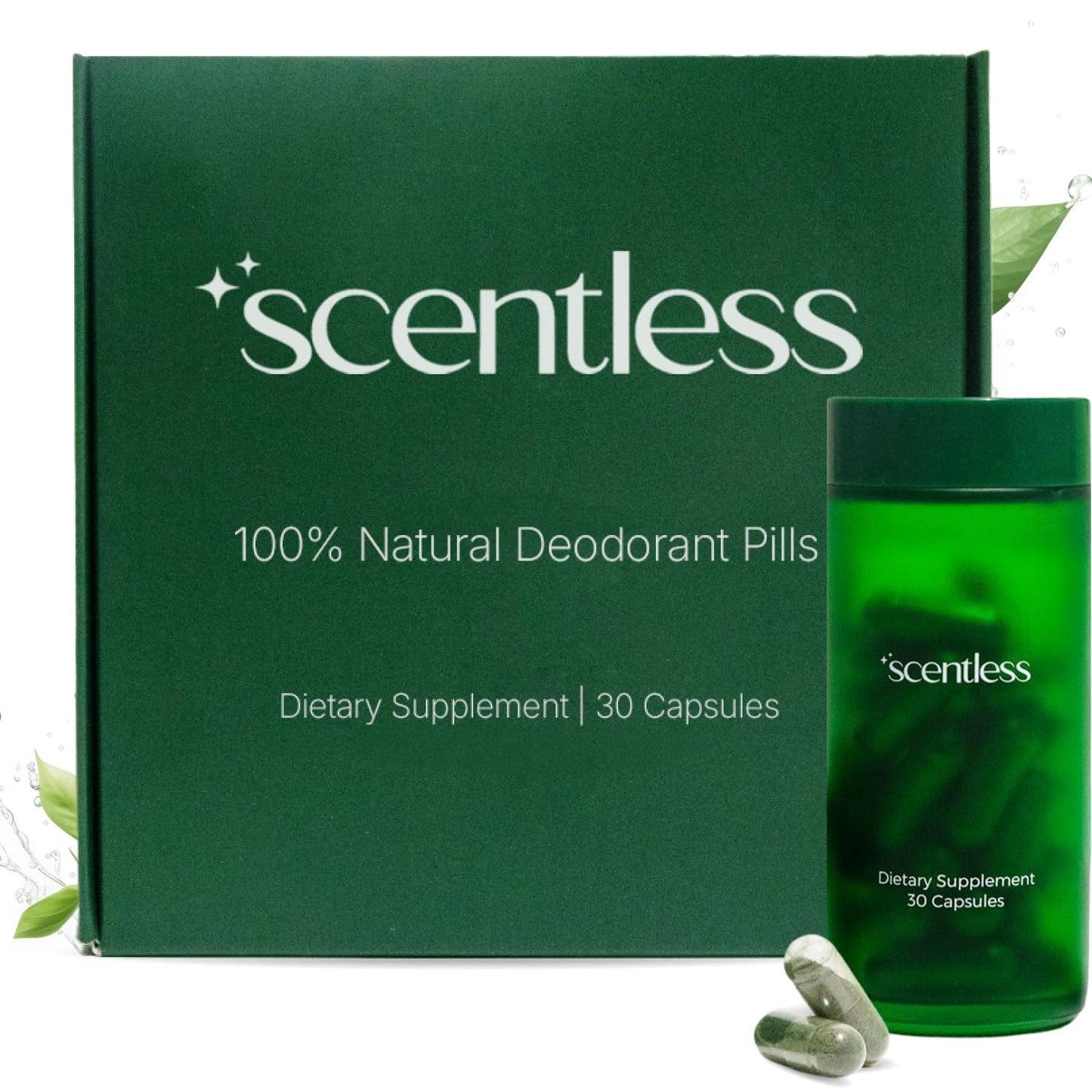 Scentless Internal Deodorant Capsules for Body Odor Control