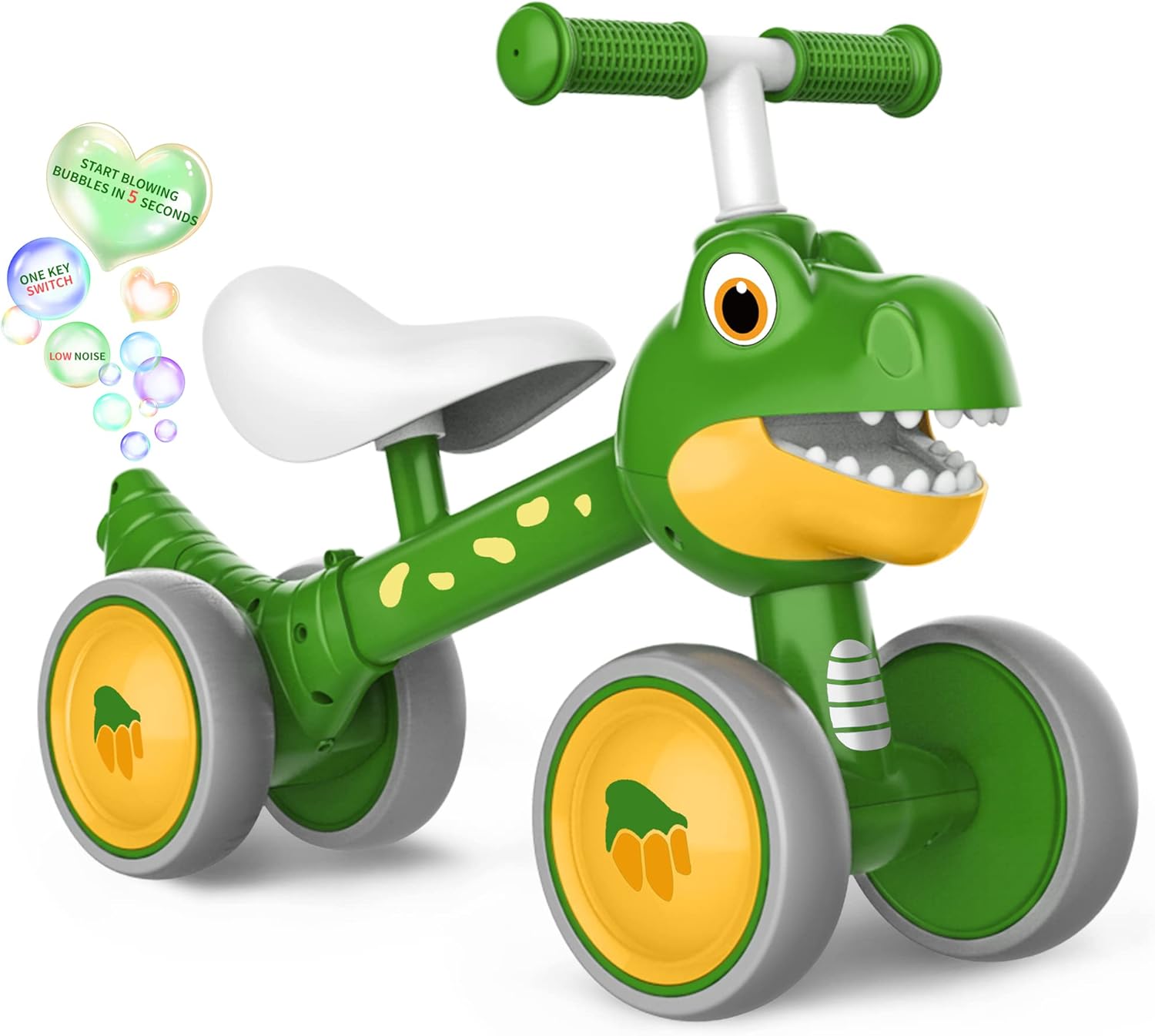 Baby Balance Bike with Bubble Machine for Toddlers 10-36 Months