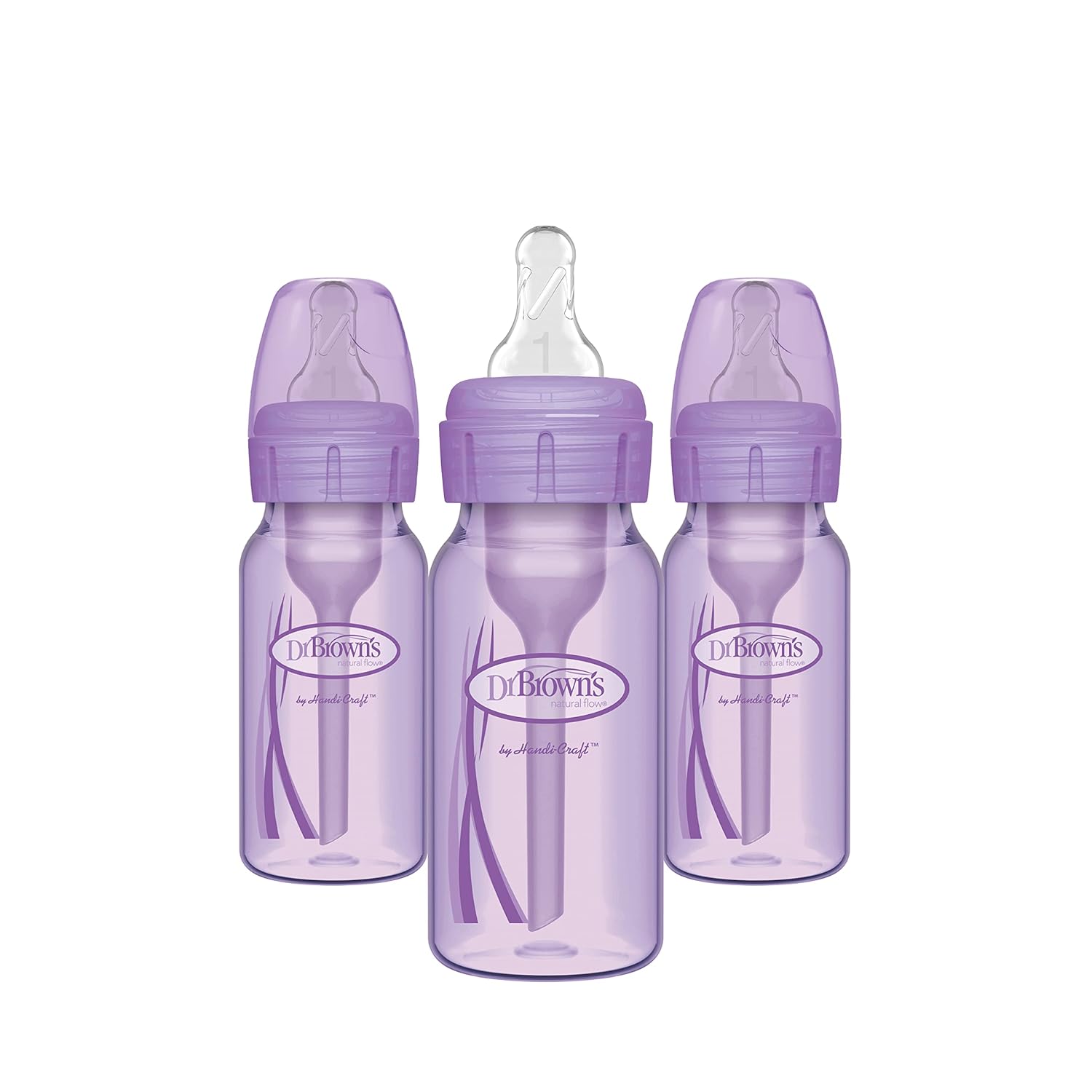 Dr. Brown's Anti-Colic Baby Bottles, 4 oz, 3 Pack, Slow Flow Nipple