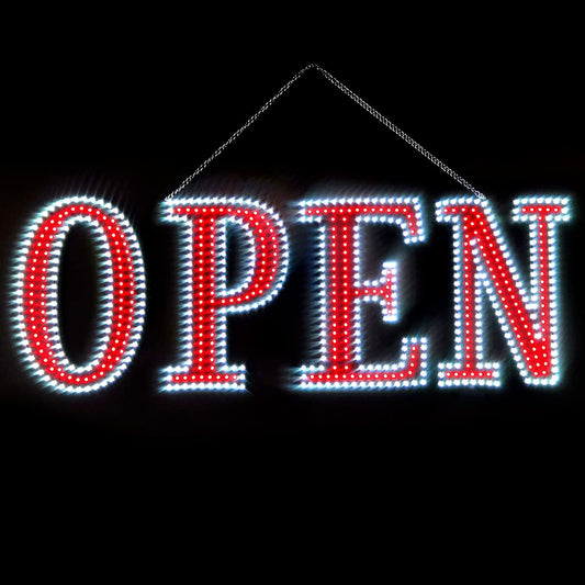 40inx14in Extra Large LED Open Signs for Business - Bright & Unique