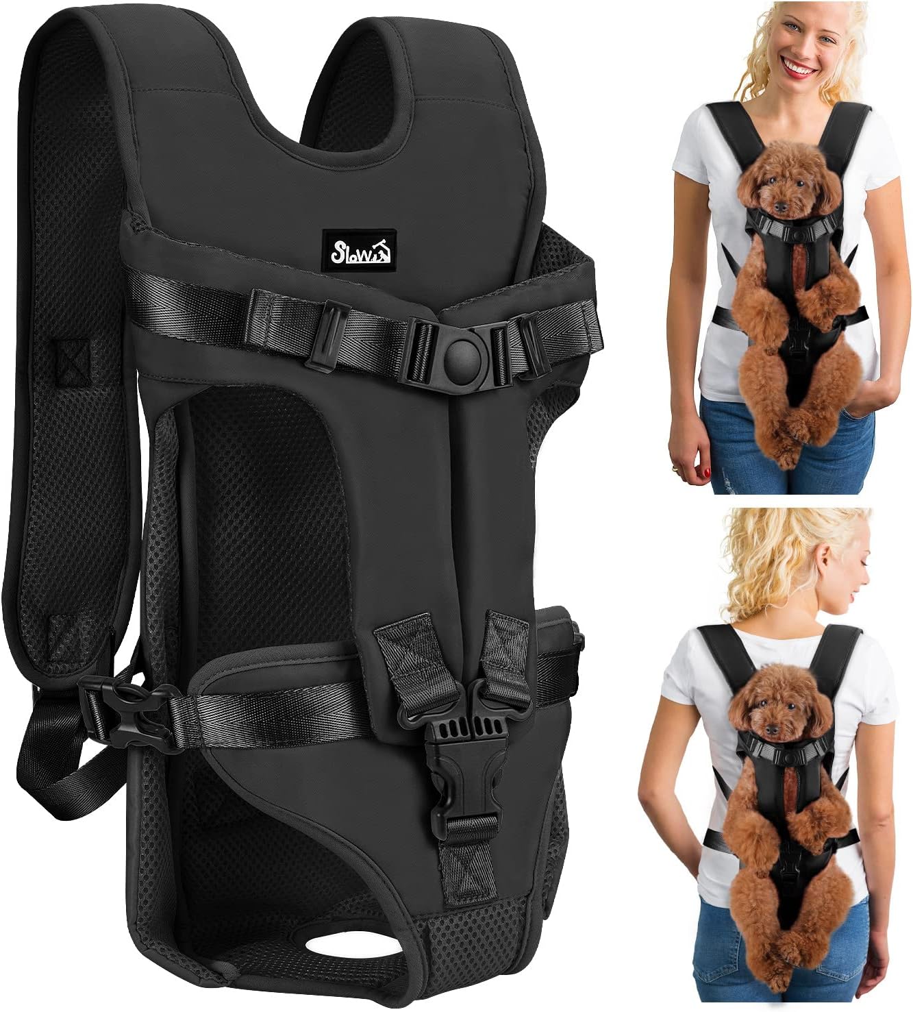 Lukovee Dog Backpack Carrier for Small Medium Dogs - Adjustable Fit