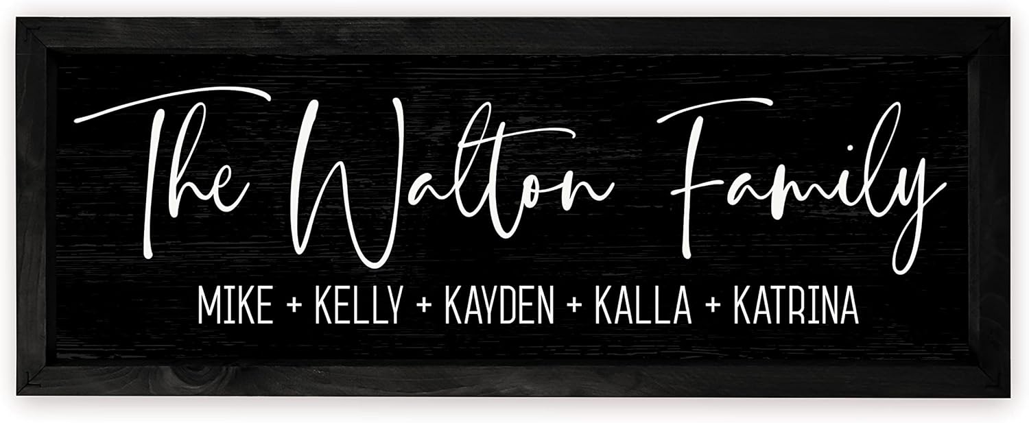 Personalized Framed Family Name Sign for Lasting Memories