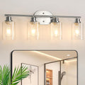 Unicozin Bathroom Light Fixtures 4-Light Vanity - Brushed Nickel