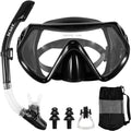 APLOS Snorkeling Gear for Adults Dry-Top Snorkel Set - Panoramic Lens