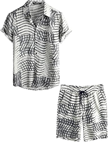 VATPAVE Mens Floral Hawaiian Shirts for Beach and Casual Wear
