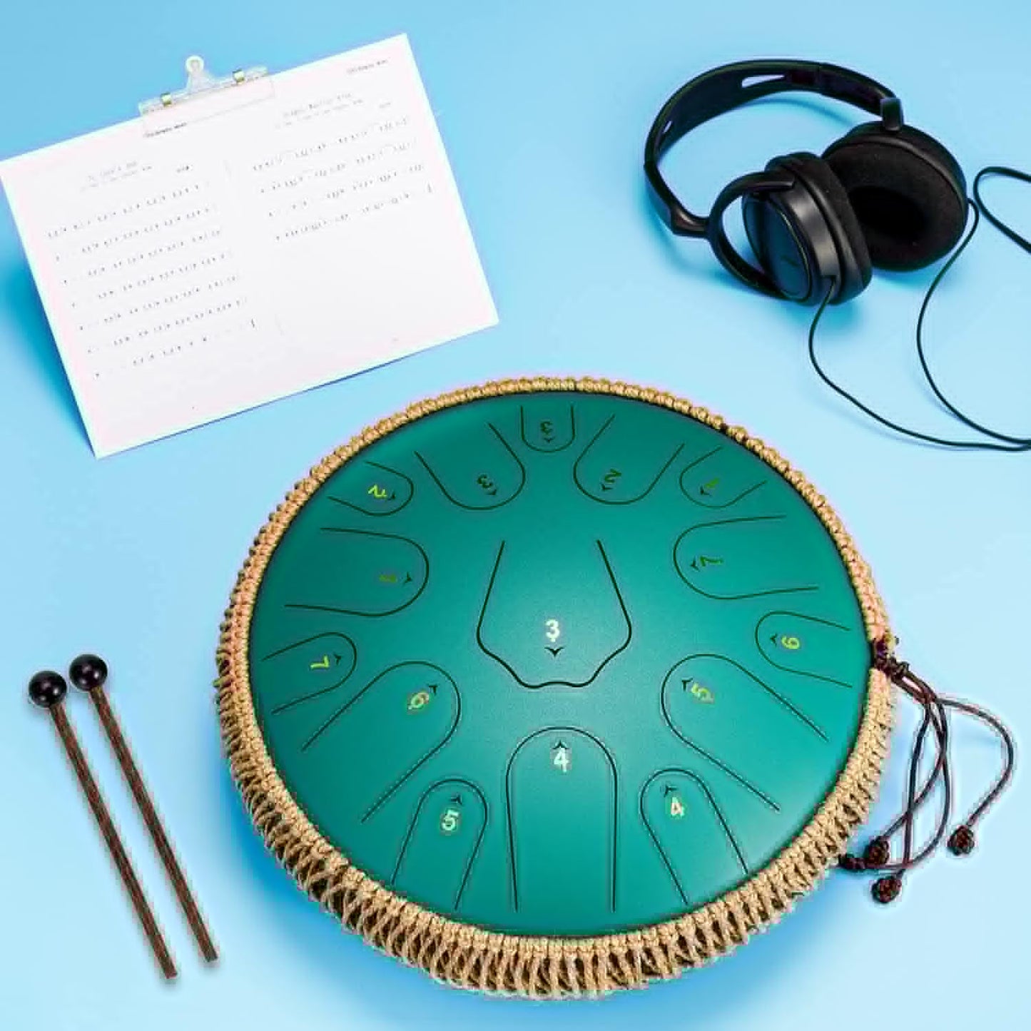 ChunFeng 14 Inch Steel Tongue Drum - 15 Note Handpan Instrument