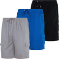 Men's Swim Trunks with Cargo Pockets 3-Pack - Comfortable, Quick-Dry
