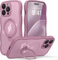 iPhone 14 Pro Case with 360 Rotating Magnetic Stand - Protective Matte