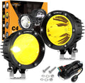 Auxbeam 4 in 72W Amber Fog Lights - Bright Spot Beam