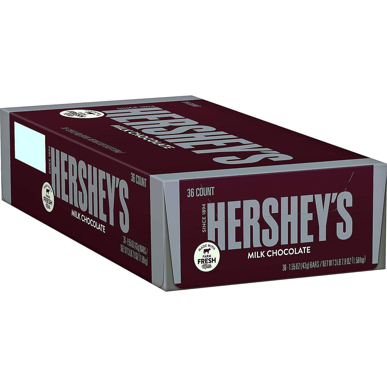 HERSHEY'S Milk Chocolate Bars - 36-ct. Box for Sweet Treats